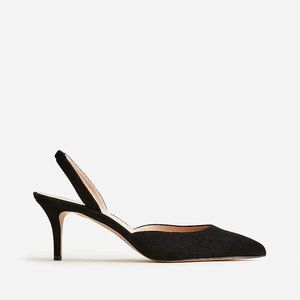 J. Crew Colette slingback pumps in black suede